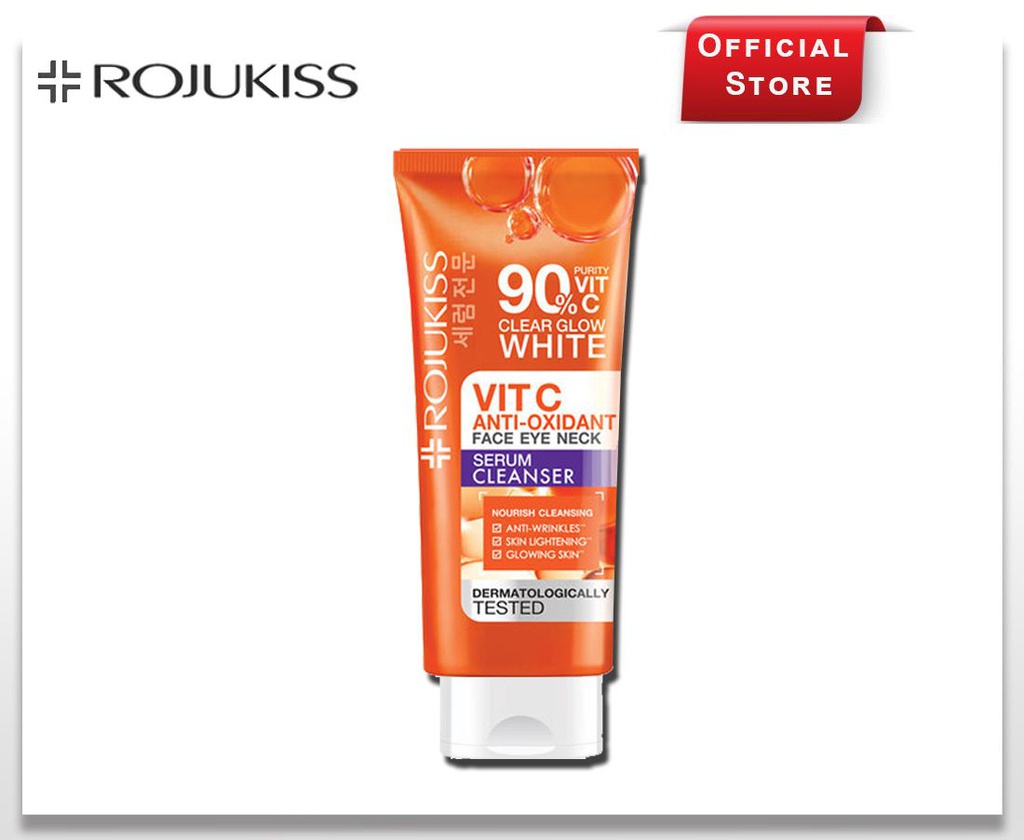 ROJUKISS VIT C ANTI-OXIDANT FACE EYE NECK SERUM CLEANSER 70ml