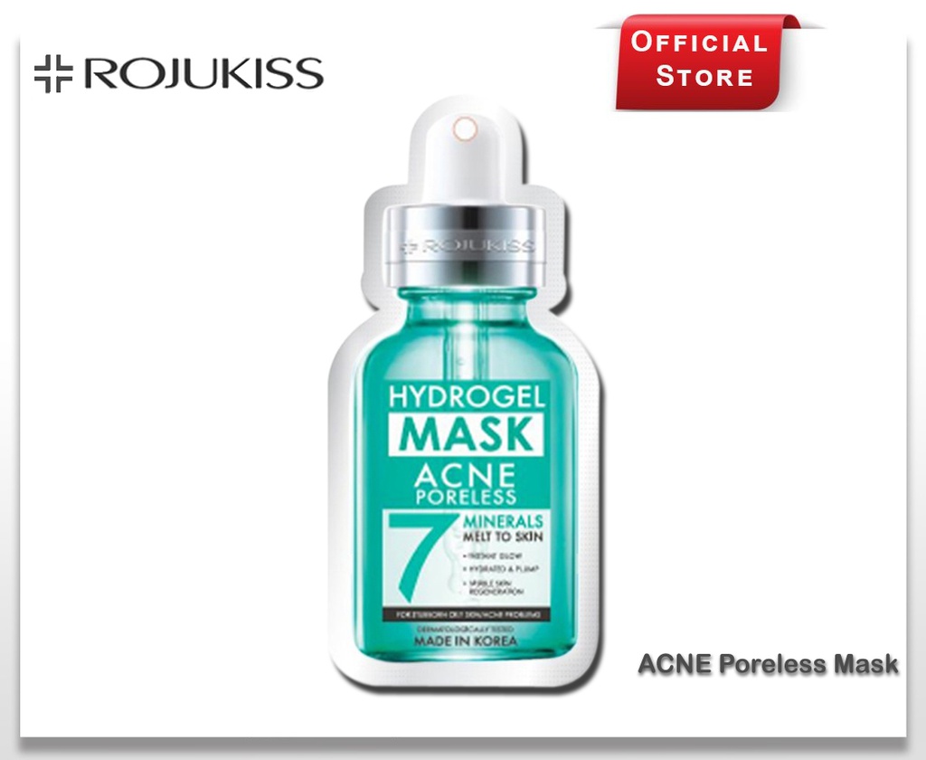 ROJUKISS ACNE PORELESS HYDROGEL MINERAL MASK  7 25ml x 12