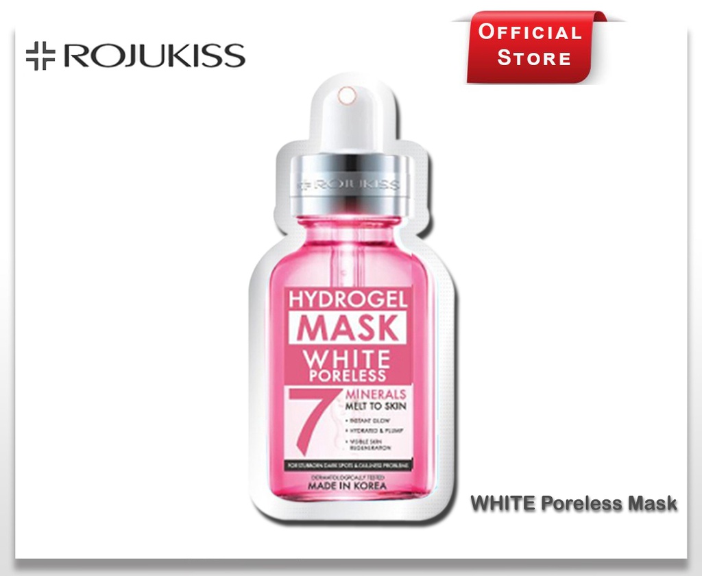 ROJUKISS WHITE PORELESS HYDROGEL MINERAL MASK 7 25ml x 12